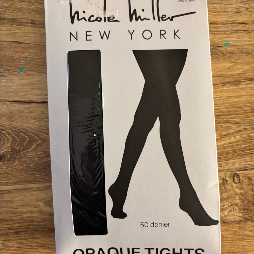 Nicole Miller Gray Opaque Tights